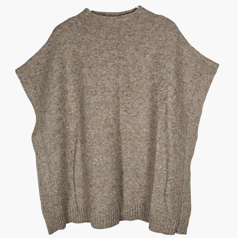 Universal Thread Marled Knit Poncho Sweater‎ Oatmeal Brown One Size Minimalism